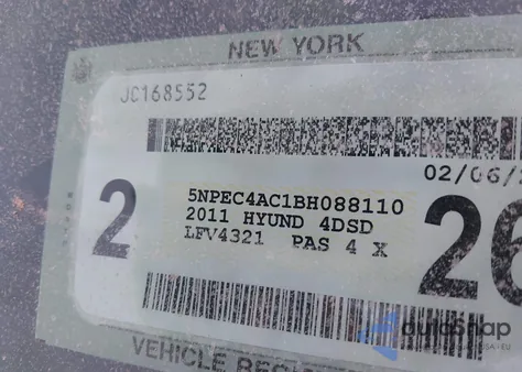 2011 Hyundai Sonata Limited from USA, damaged, VIN 5NPEC4AC1BH088110